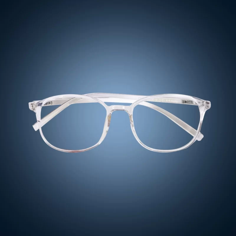 Pixel Gamers Glasses - Transparent White