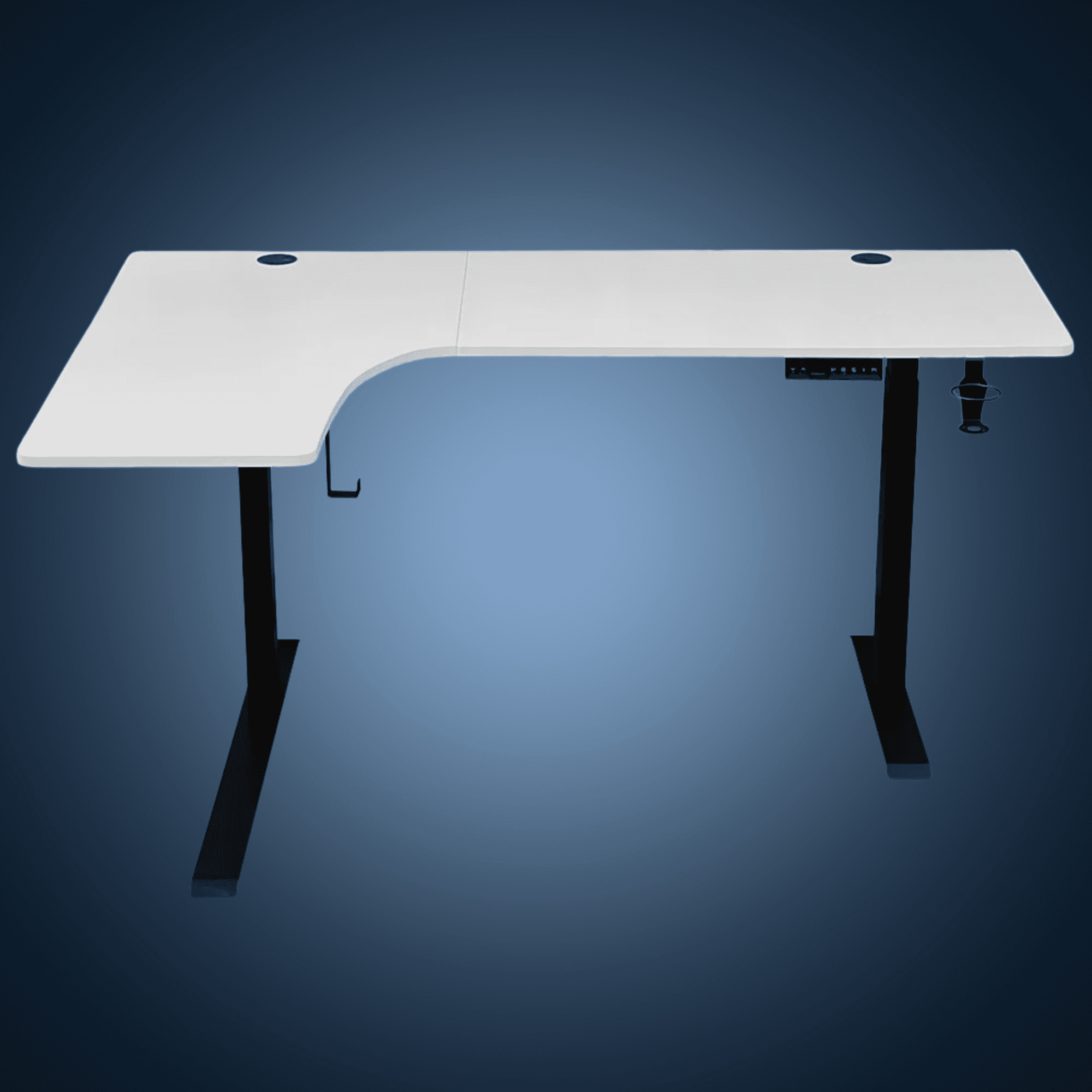 Pro Corner Hydraulic Table - White