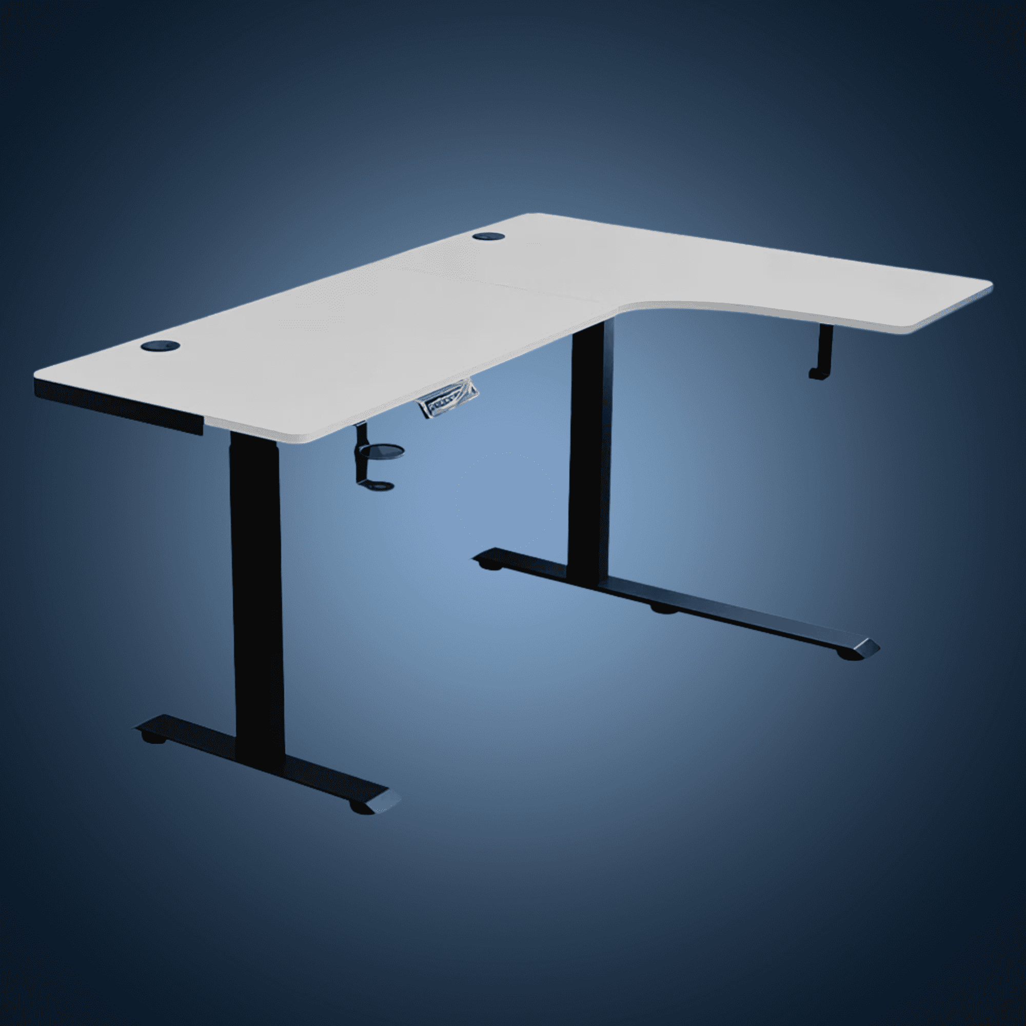Pro Corner Hydraulic Table - White